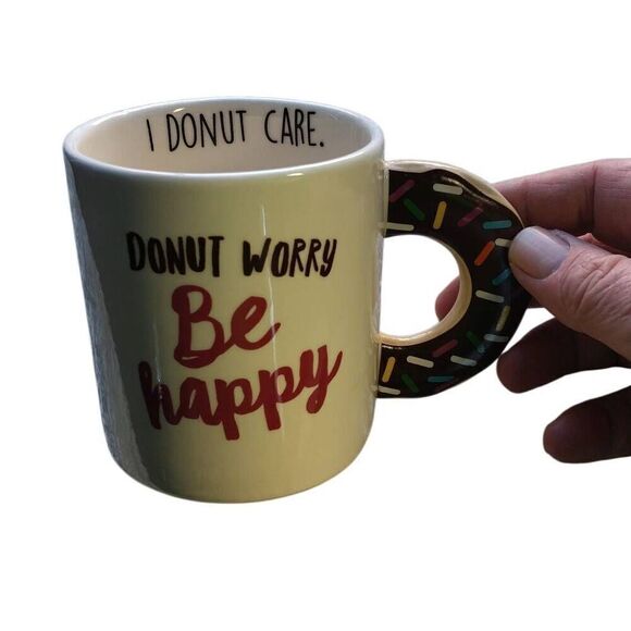 Donut Worry Be Happy Coffee Cup - Picture 2 of 8